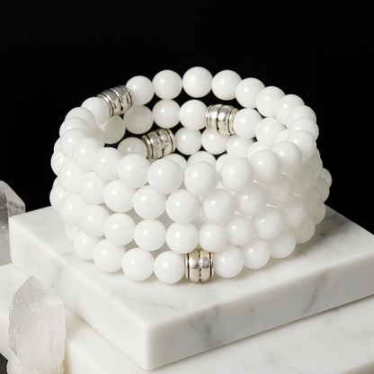 White Jade Gemstone Bracelet | The Stone of Spiritual Enlightenment