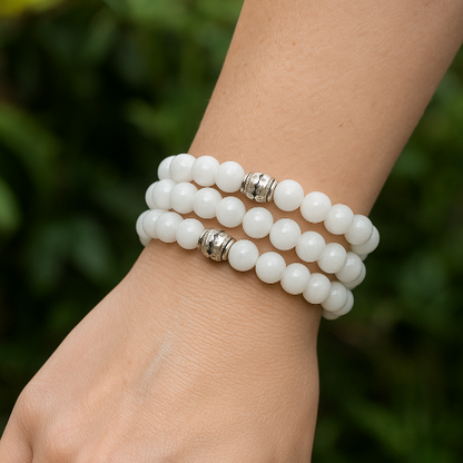 White Jade Gemstone Bracelet | The Stone of Spiritual Enlightenment