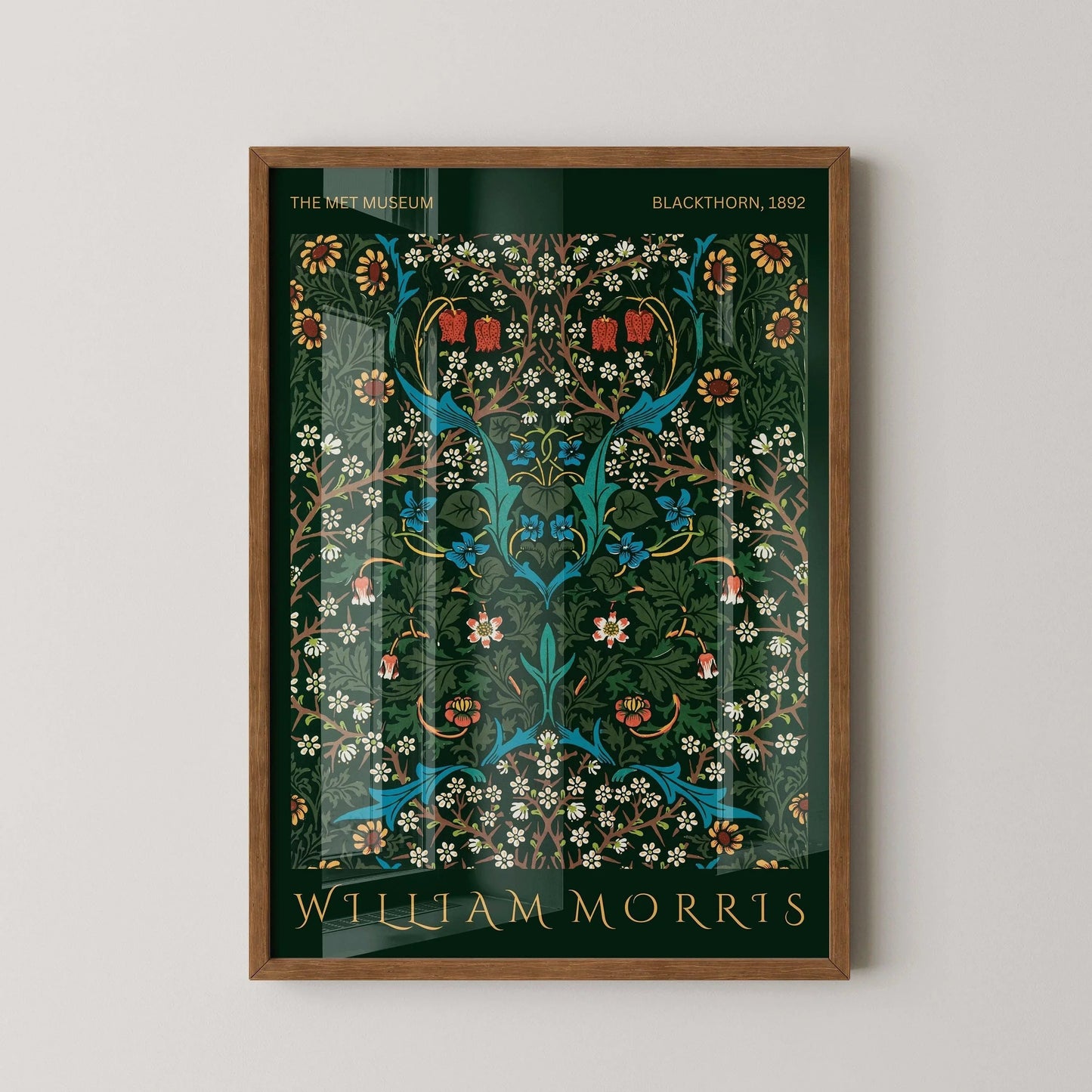 William Morris Blackthorne Print: Vintage Botanical Art, Giclee Paper
