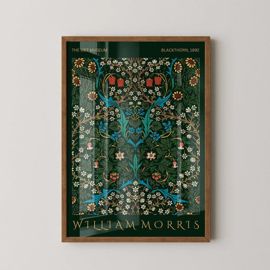 William Morris Blackthorne Print: Vintage Botanical Art, Giclee Paper