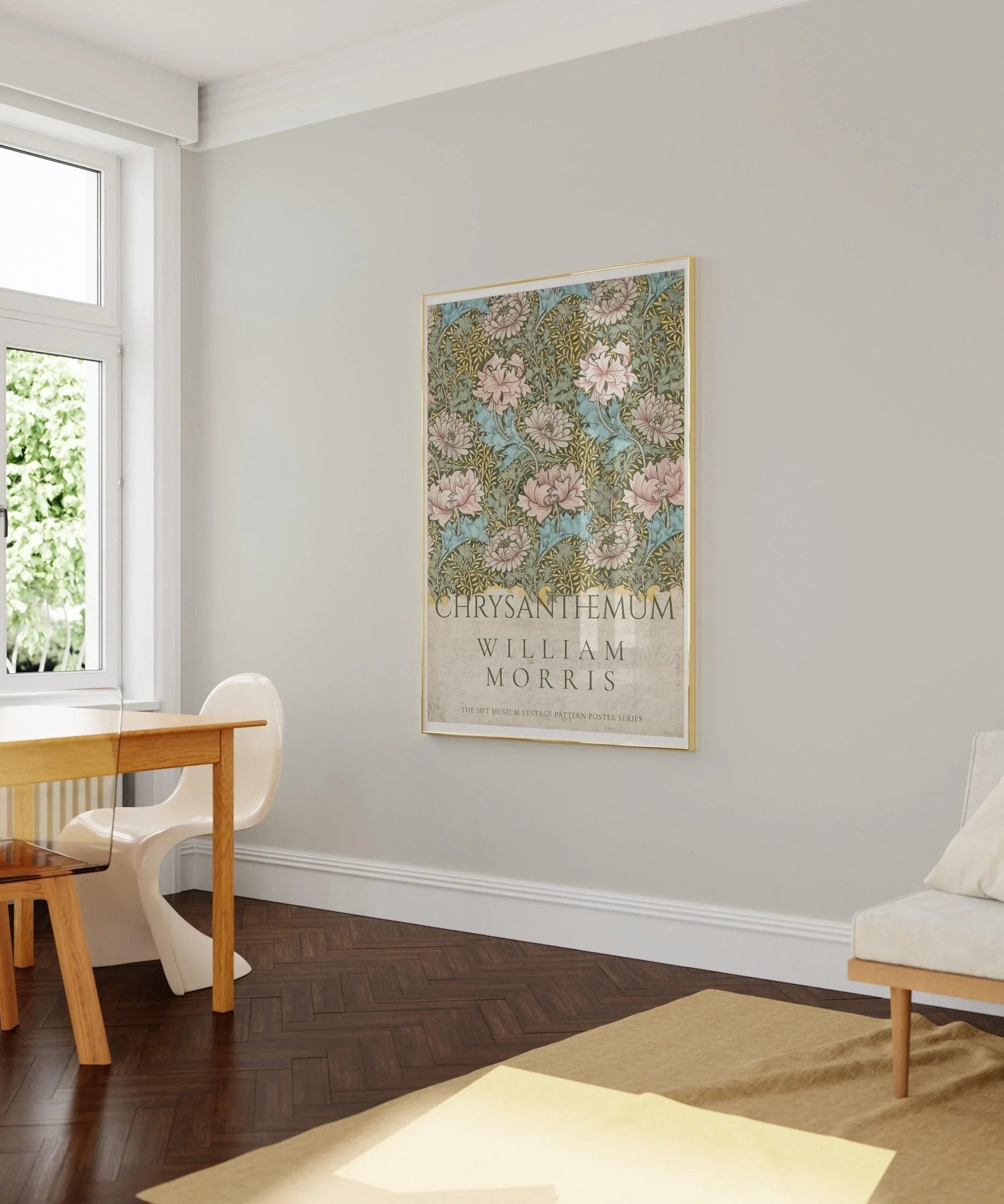 William Morris Chrysanthemum Print: Vintage Botanical Art Giclee