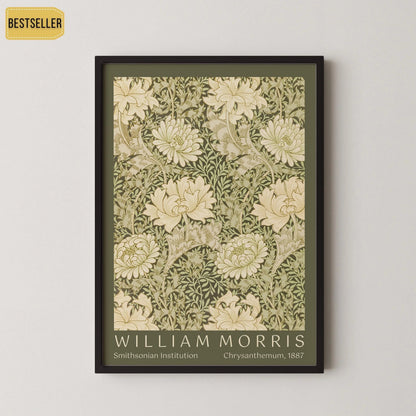 William Morris Chrysanthemum Print: Vintage Botanical Art