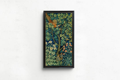 William Morris - Cock Pheasant and Squirrel PRINT  | Vintage Victorian Botanical Tall Vertical Art (available framed) 2x1