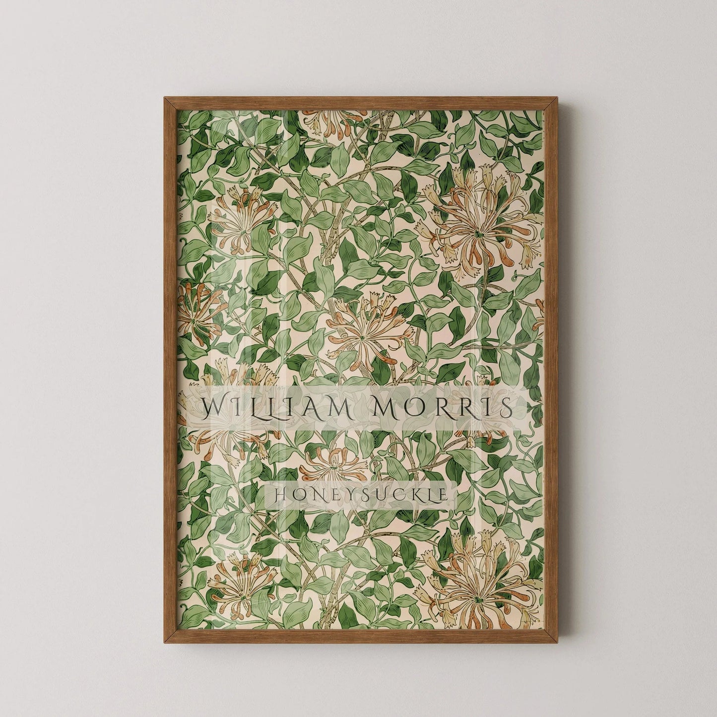 William Morris - Honeysuckle Green PRINT | Vintage Botanical Pattern Poster (available handframed or unframed)