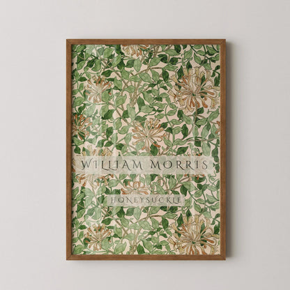 William Morris - Honeysuckle Green PRINT | Vintage Botanical Pattern Poster (available handframed or unframed)