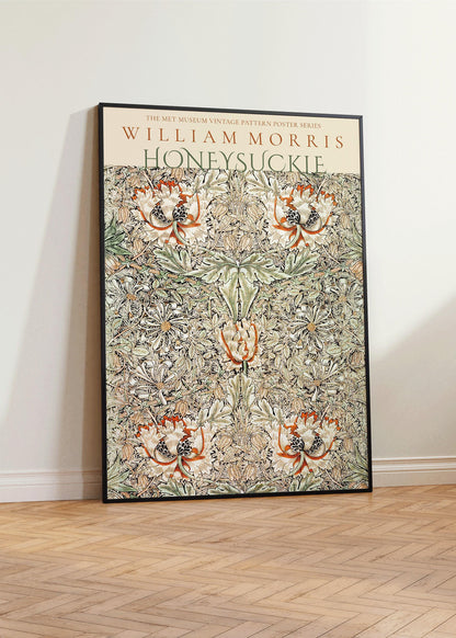 William Morris Honeysuckle Print: Vintage Botanical Art Poster
