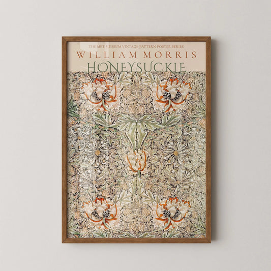Estampe Chèvrefeuille de William Morris : Affiche botanique vintage