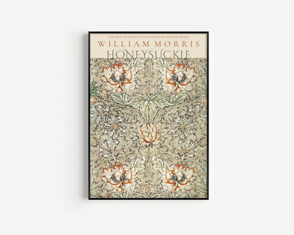 William Morris Honeysuckle Print: Vintage Botanical Art Poster