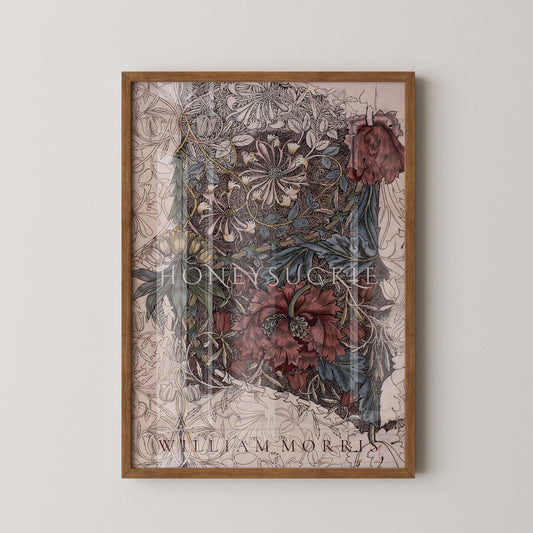 Imprimé Chèvrefeuille de William Morris : Art botanique vintage