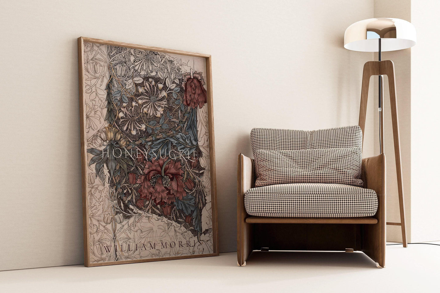 William Morris Honeysuckle Print: Vintage Botanical Art