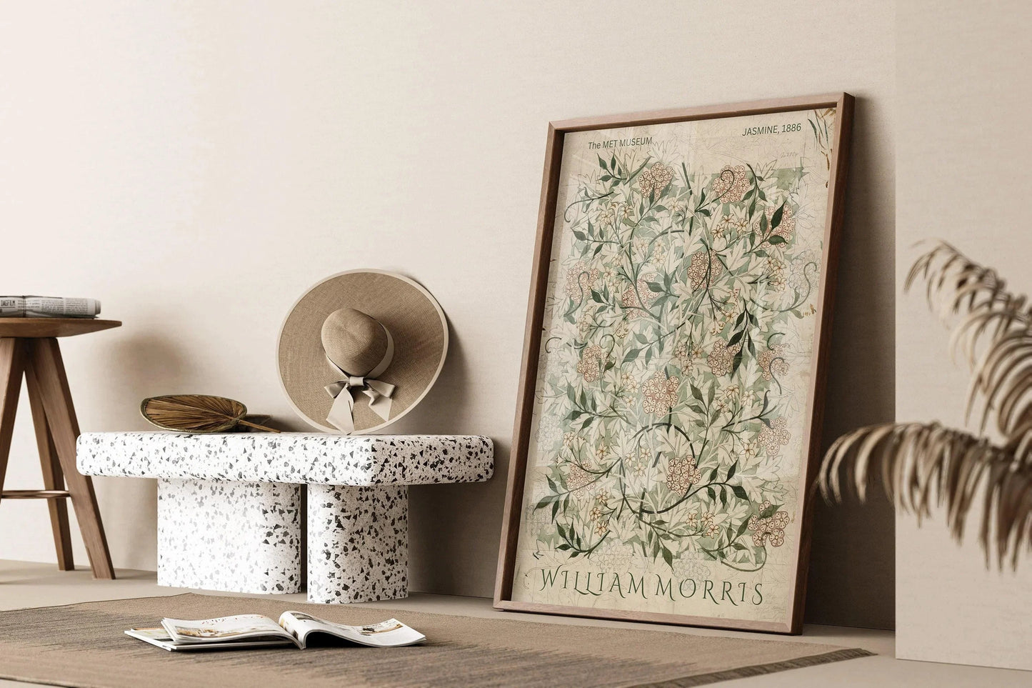 William Morris Jasmine Print: Vintage Botanical Art, Giclee Fine Art