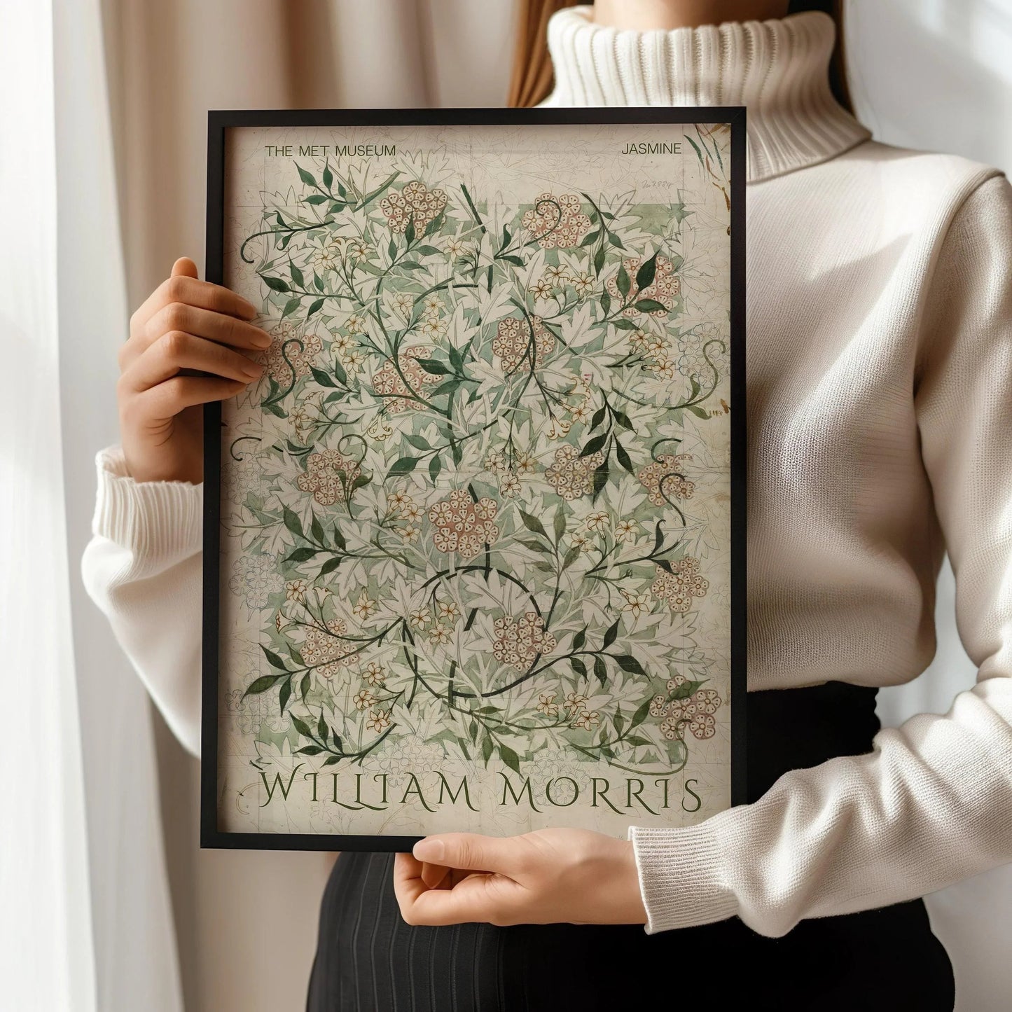 William Morris Jasmine Print: Vintage Botanical Art, Giclee Fine Art