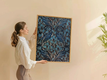 William Morris Swirling Leaf Print: Vintage Botanical Art (Framed Available)