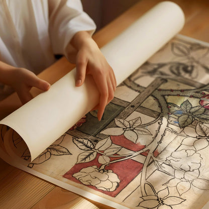 William Morris Trellis Print: Vintage Botanical Floral Art