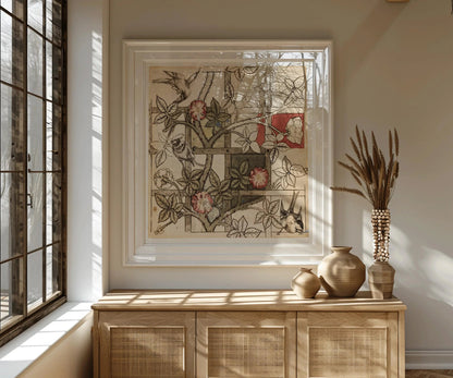 William Morris Trellis Print: Vintage Botanical Floral Art