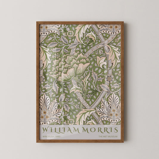 Impression d'art William Morris Windrush : Affiche botanique vintage