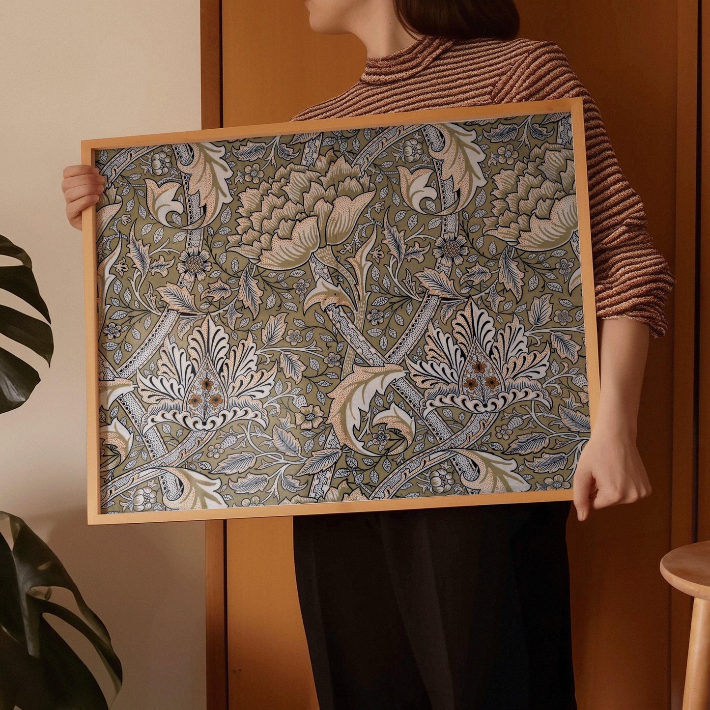 William Morris Windrush Print: Sage Green Vintage Floral Art