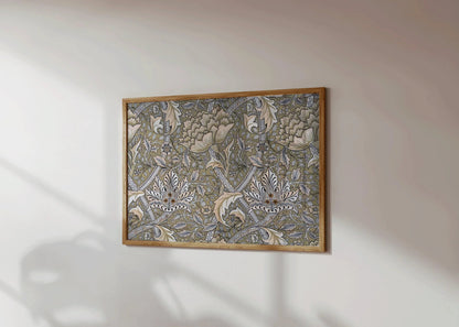 William Morris Windrush Print: Sage Green Vintage Floral Art