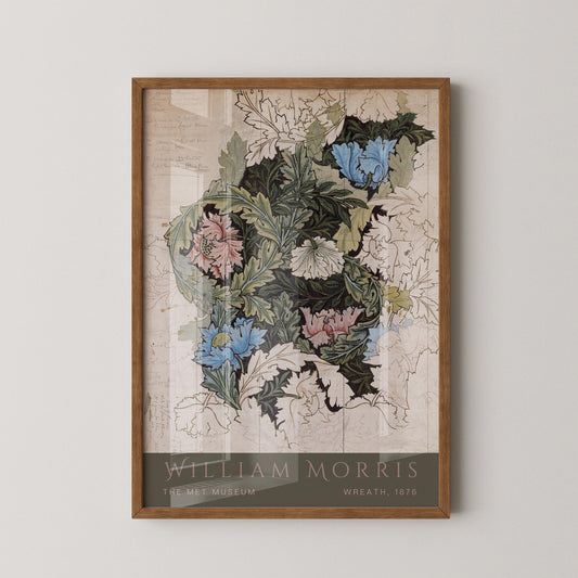 Affiche Murale William Morris Couronne : Art Botanique Vintage