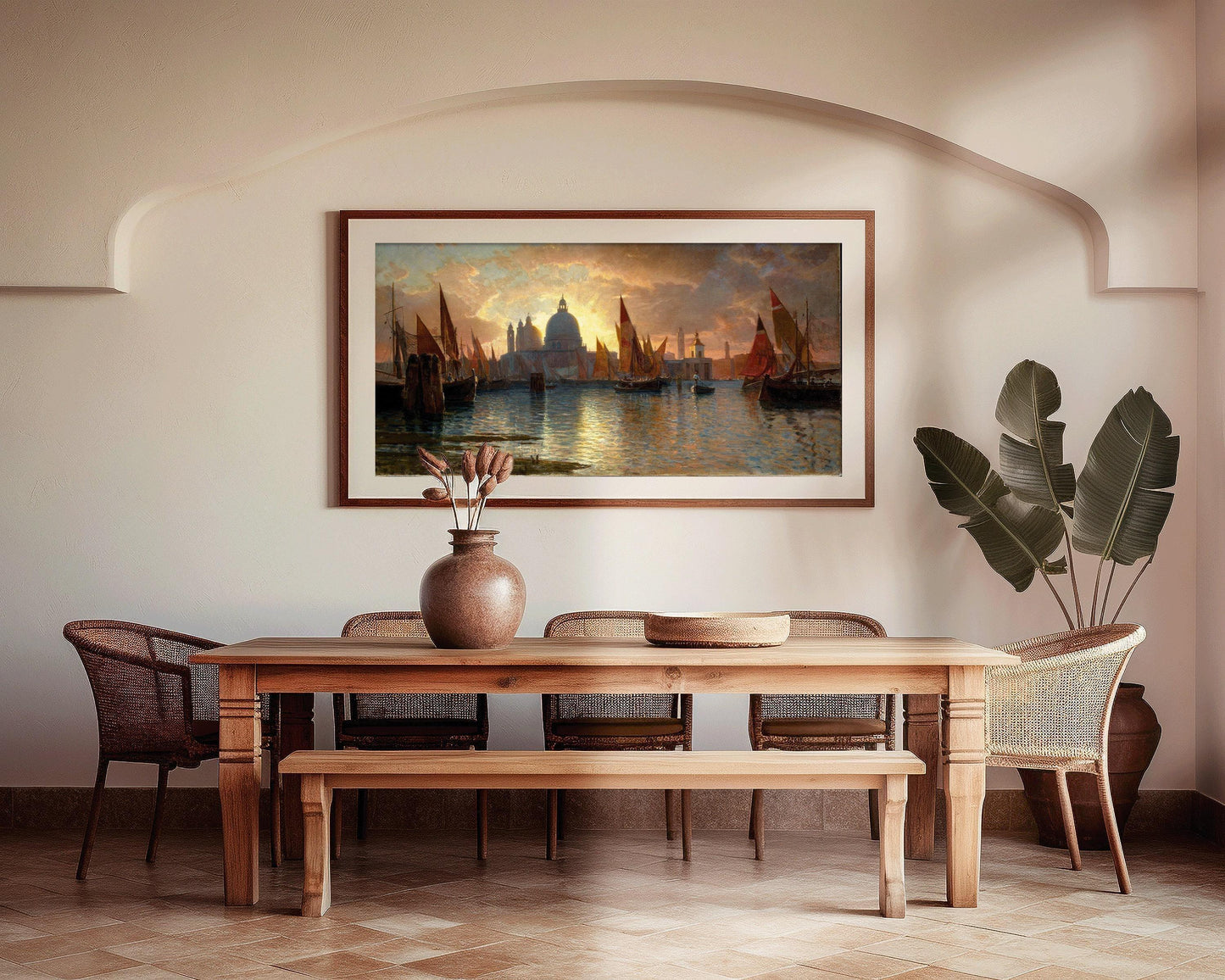 William Stanley Haseltine: Santa Maria della Salute Sunset Seascape Art Print (2x1)