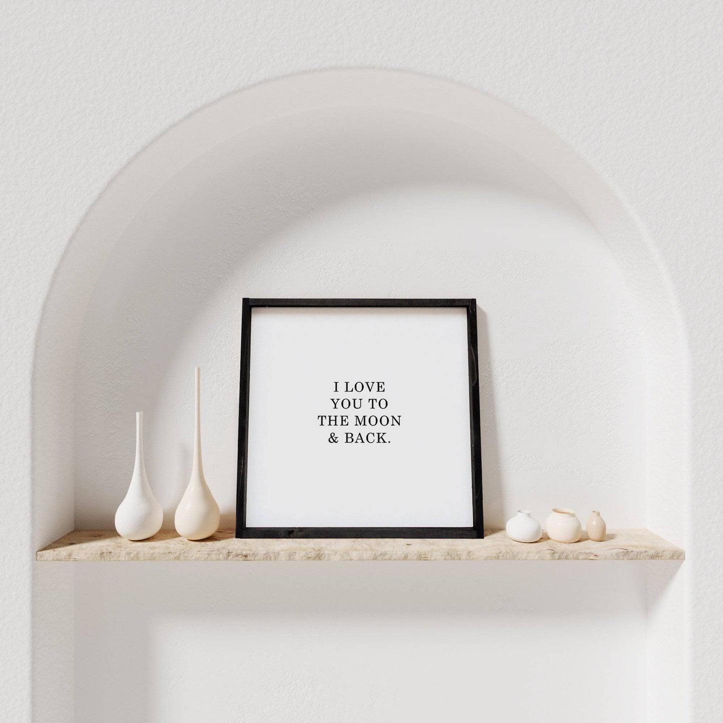 I Love You to the Moon & Back Wood Sign – Nursery Wall Art
