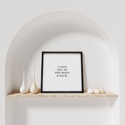 I Love You to the Moon & Back Wood Sign – Nursery Wall Art