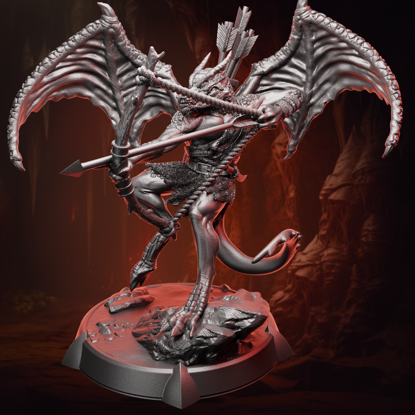 Winged Kobold Archer | Bow & Arrow | Medium (1in base) | 5e