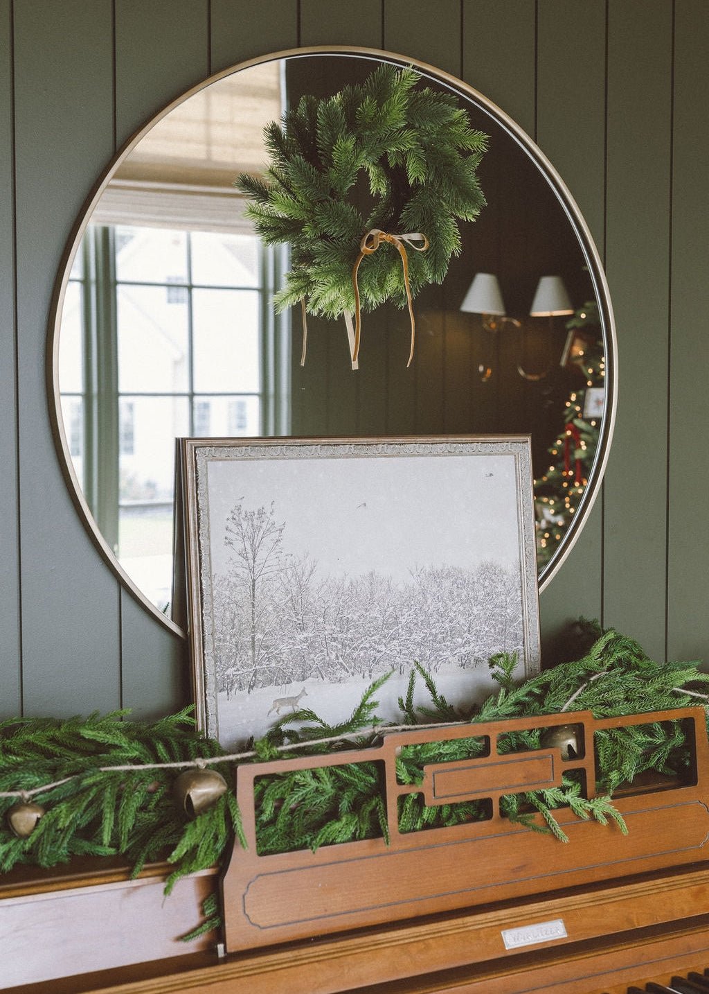 Winter Fawn Framed Antique Art