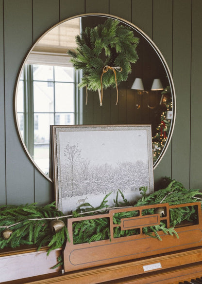 Winter Fawn Framed Antique Art