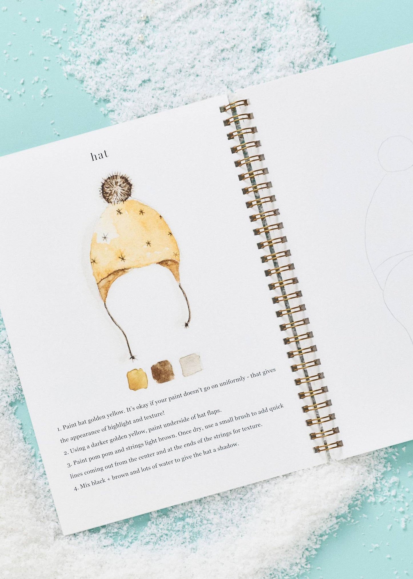 Carnet d'aquarelle d'hiver