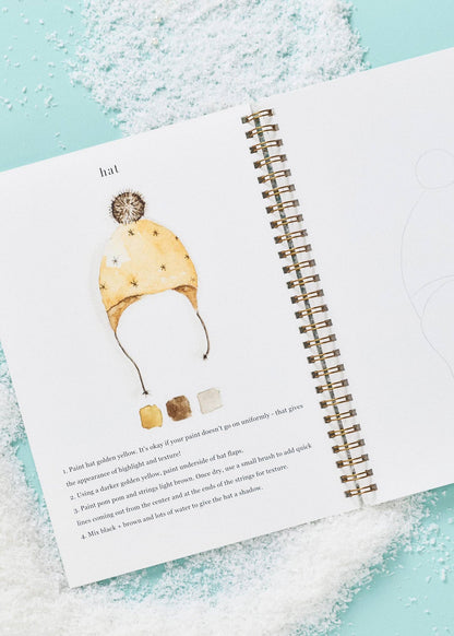 Carnet d'aquarelle d'hiver