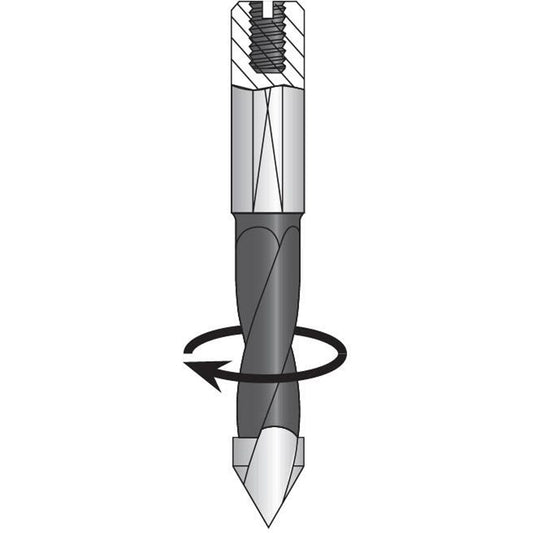 Through-Hole Carbide Tipped Drill, 2/5" Diameter