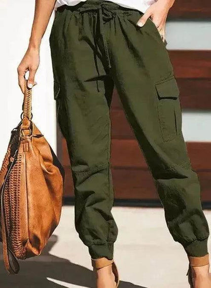 Women Pants Sweatpants Pockets Elastic Waist Jogger Pants Lounge Trousers