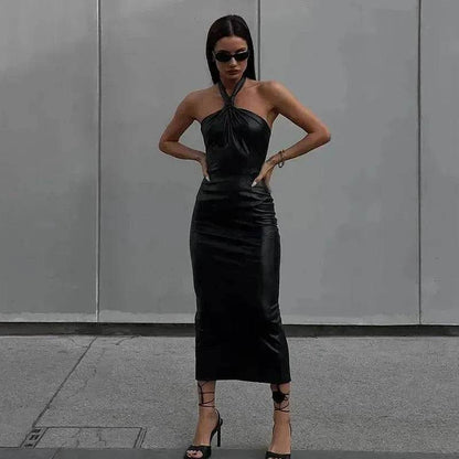 Women's Backless Dress Fashionable Slim-fit Halter
