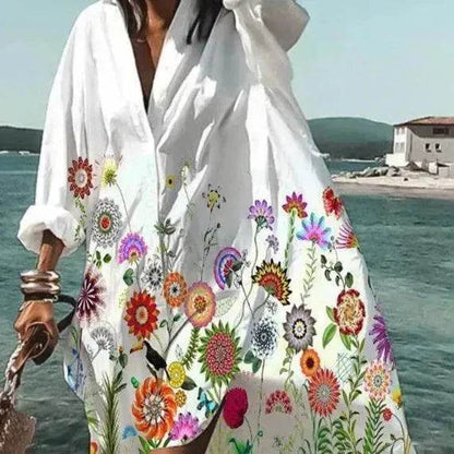Women's Casual 3D Printing Long Shirt