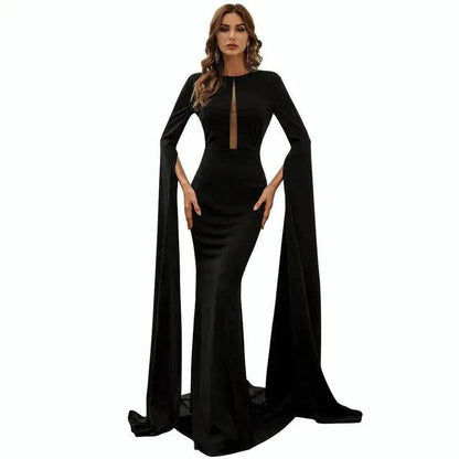 Jupe longue européenne et américaine pour femme - Charmante robe sirène - Jupe de demoiselle d'honneur