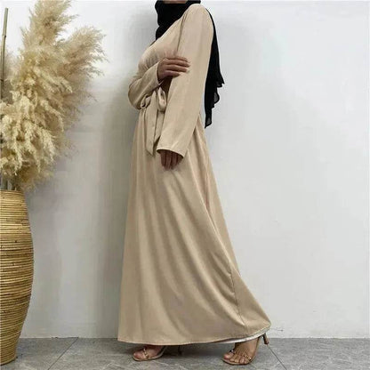 Women's Lace Up Pocket Arab  Dress