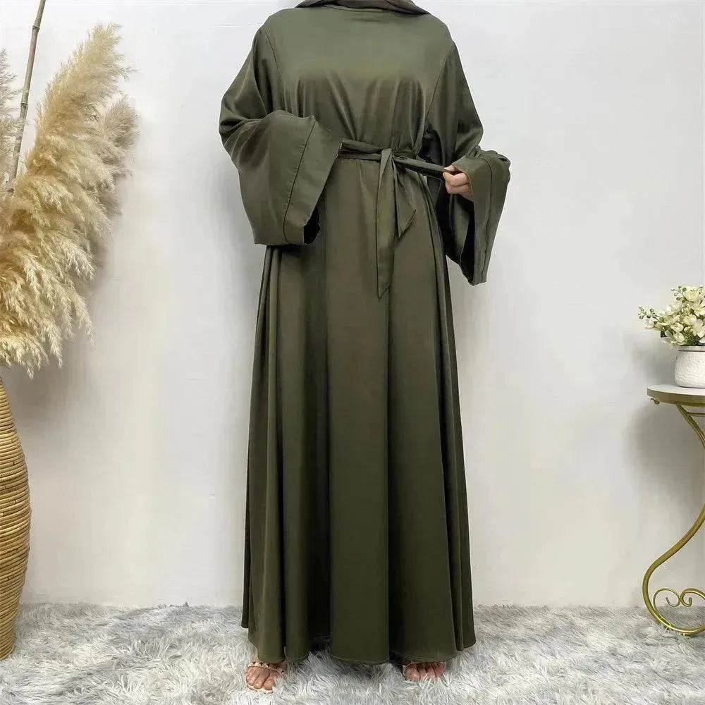 Women's Lace Up Satin Arab  Dress
