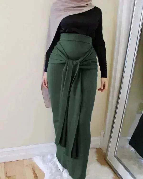 Women's Solid Color Arab  Hip Skirt