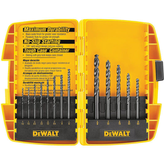 Black & Gold Drill Bit Set, 13 Pieces, High Speed Steel
