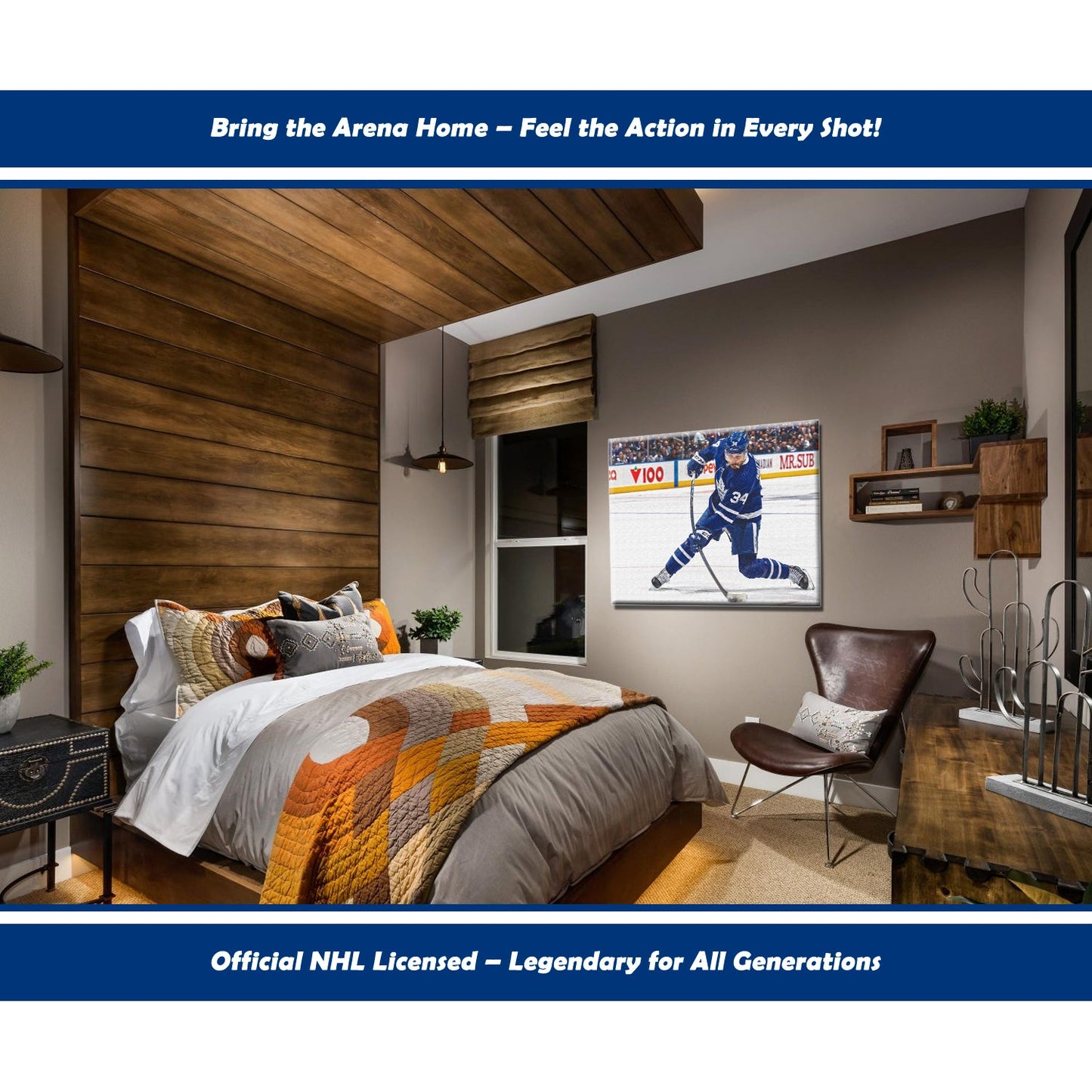 AUSTON MATTHEWS SLAPSHOT WRAPPED CANVAS - TORONTO MAPLE LEAFS 16"X20"