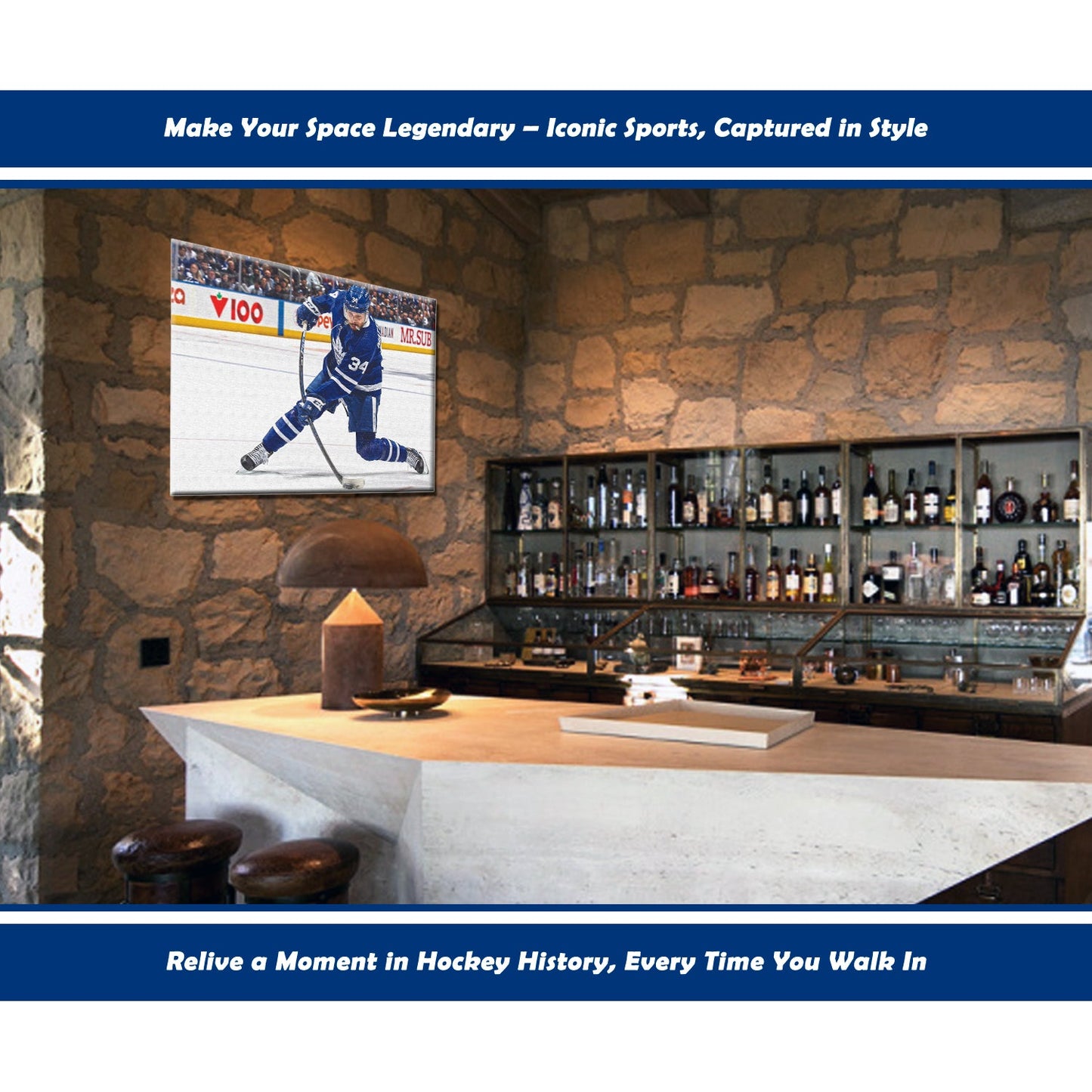 AUSTON MATTHEWS SLAPSHOT WRAPPED CANVAS - TORONTO MAPLE LEAFS 16"X20"