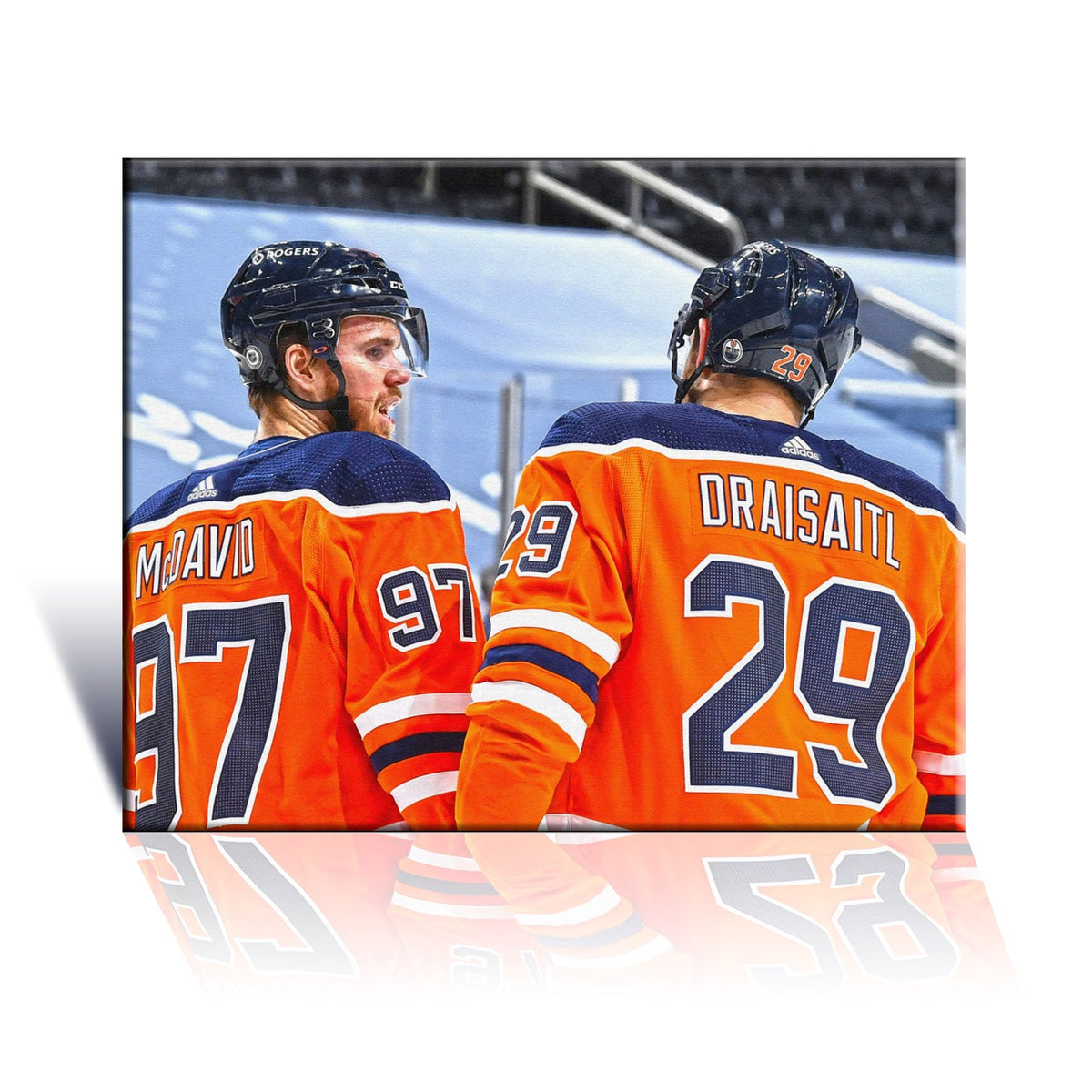 Connor McDavid and Leon Draisaitl Edmonton NHL Display (16x20)