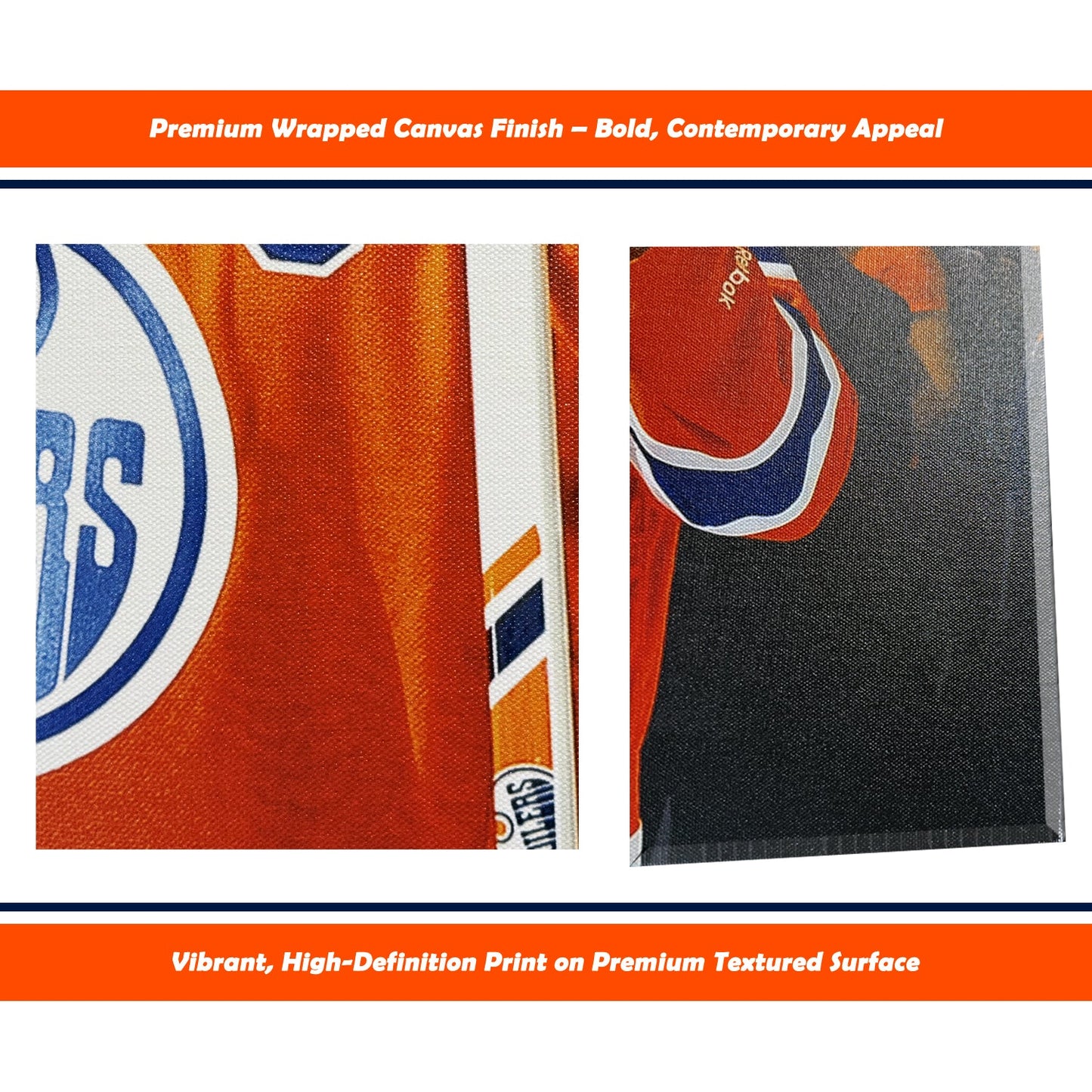 WAYNE GRETZKY & CONNOR MCDAVID WRAPPED CANVAS 16"X20" - EDMONTON OILERS