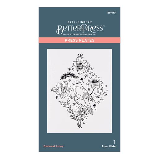 Plaque de presse Diamond Aviary de la collection BetterPress