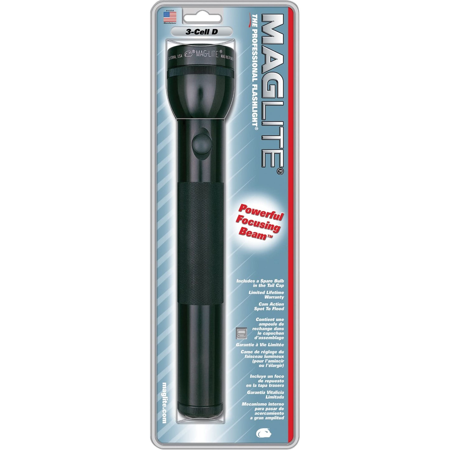 Flashlights, Incandescent, 45 Lumens, D Batteries