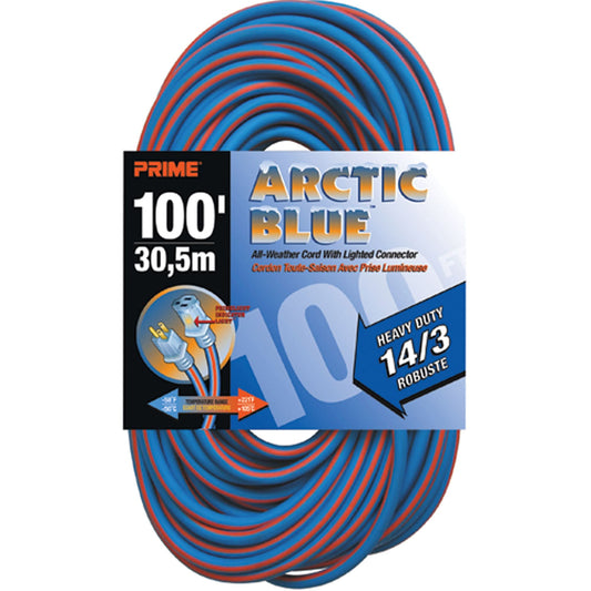 Rallonge Arctic Blue™, tous temps, SJEOW, 14/3 AWG, 13 A, 30,5 m