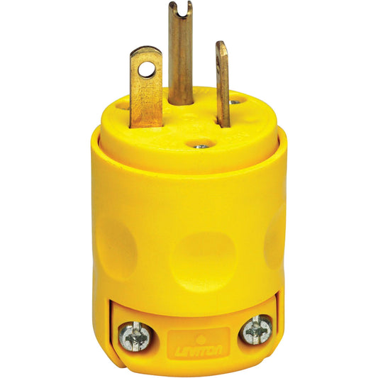 Commercial Grade Straight Blade Plug, Plastic, 20 A, 125 V