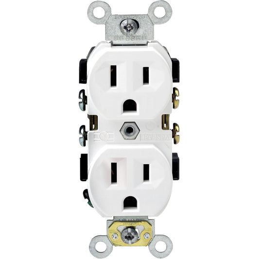 Back And Side-Wired Grounding Straight Blade Receptacle