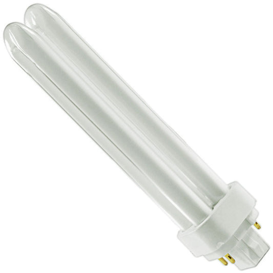 Lampes fluorescentes compactes, T4, 26 W, 3500 K, culot G24Q-3, 12000 h.